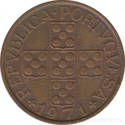 Монета. Португалия. 1 эскудо 1971 год.
