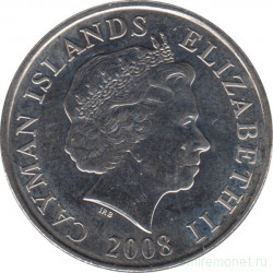 Монета. Каймановы острова. 25 центов 2008 год.