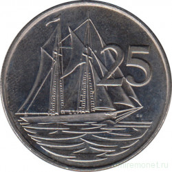 Монета. Каймановы острова. 25 центов 2008 год.