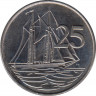 Монета. Каймановы острова. 25 центов 2008 год. ав.