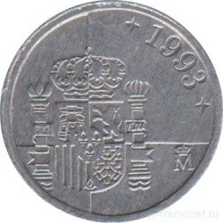 Монета. Испания. 1 песета 1993 год.