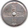 Монета. Норвегия. 25 эре 1949 год.