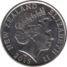 Монета. Новая Зеландия. 50 центов 2015 год. ав.