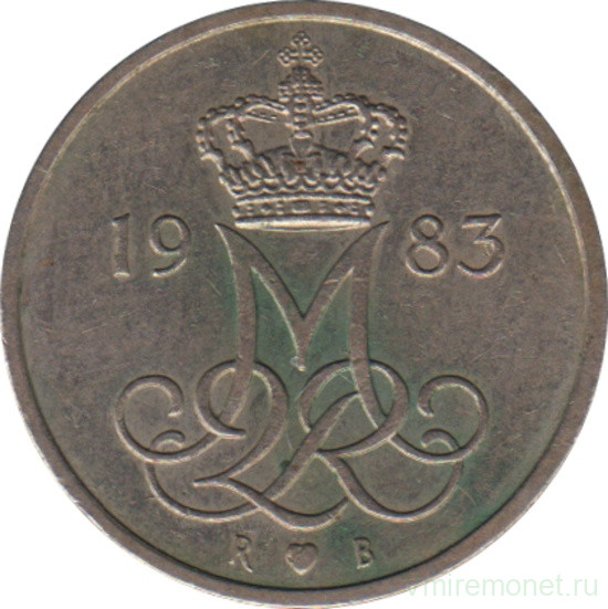 Монета. Дания. 10 эре 1983 год.