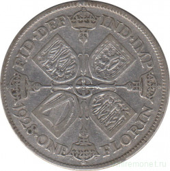 Монета. Великобритания. 1 флорин (2 шиллинга) 1928 год.