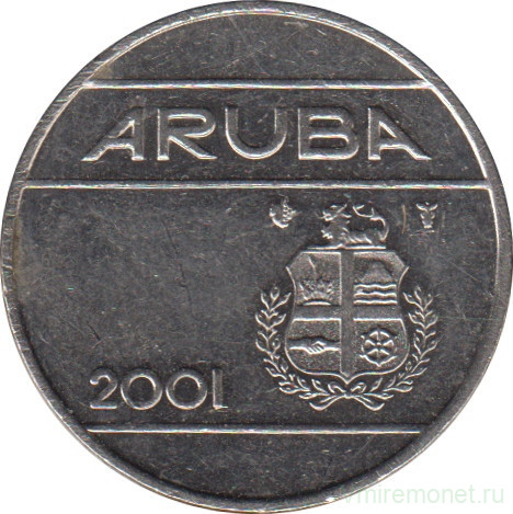 Монета. Аруба. 25 центов 2001 год.