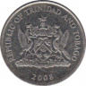 Монета. Тринидад и Тобаго. 10 центов 2008 год. ав.