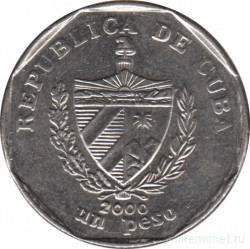 Монета. Куба. 1 песо 2000 год (конвертируемый песо).