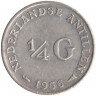 Монета. Нидерландские Антильские острова. 1/4 гульдена 1956 год. 