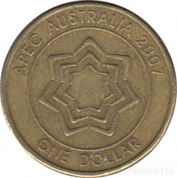 Монета. Австралия. 1 доллар 2007 год. Форум АТЭС в Австралии.