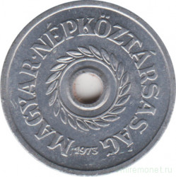 Монета. Венгрия. 2 филлера 1973 год.