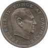Реверс. Монета. Дания. 5 крон 1972 год.