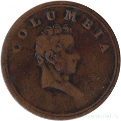 Жетон торговый. Великобритания. "Колумбийский фартинг". 1820-1830 гг.