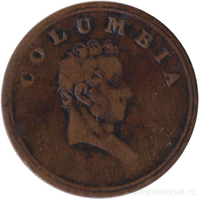 Жетон торговый. Великобритания. "Колумбийский фартинг". 1820-1830 гг.