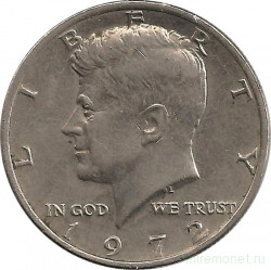 Монета. США. 50 центов 1972 год.
