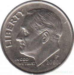 Монета. США. 10 центов 2000 год. Монетный двор P.