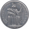 Монета. Французская Полинезия. 2 франка 1987 год. ав.