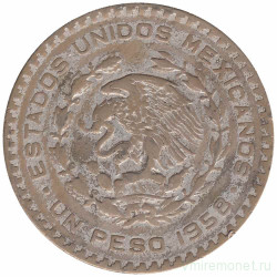 Монета. Мексика. 1 песо 1958 год. 