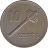 Монета. Фиджи. 10 центов 1980 год. ав.