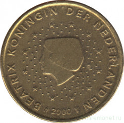 Монета. Нидерланды. 10 (евро) центов 2000 год.