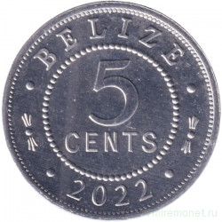 Монета. Белиз. 5 центов 2022 год.
