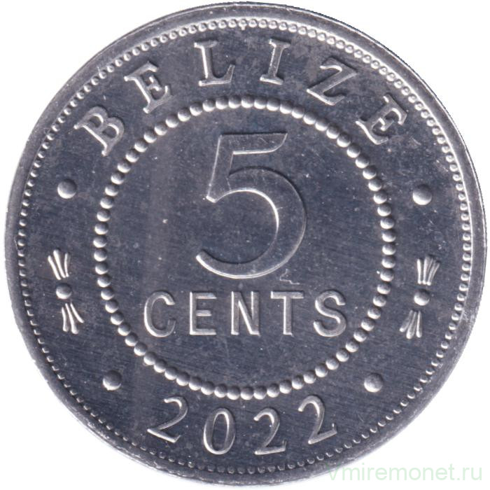 Монета. Белиз. 5 центов 2022 год.