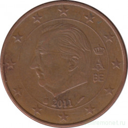 Монета. Бельгия. 5 центов 2011 год.