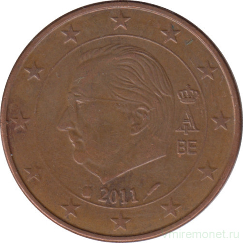 Монета. Бельгия. 5 центов 2011 год.