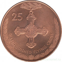 Монета. Австралия. 25 центов 2017 год. Легенды АНЗАК. Медали почета. Крест за летные заслуги.
