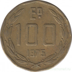 Монета. Чили. 100 эскудо 1975 год.