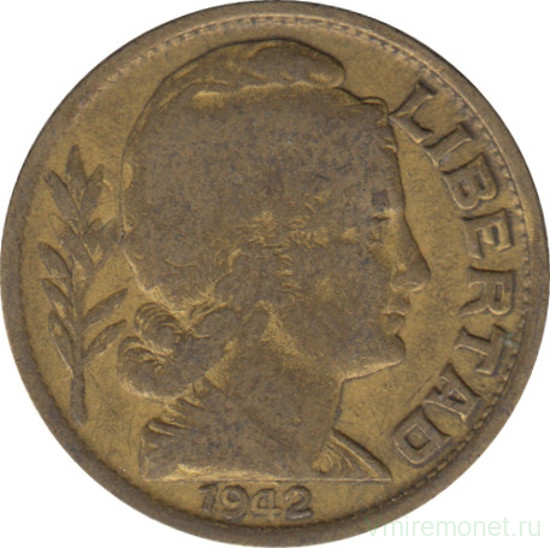Монета. Аргентина. 10 сентаво 1942 год. Алюминиевая бронза.