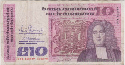 Банкнота. Ирландия. 10 фунтов 1990 год. Тип 72c.