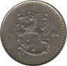 Монета. Финляндия. 25 пенни 1940 год (никель).