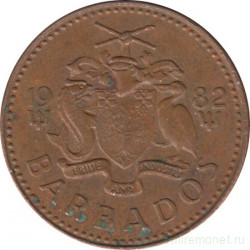 Монета. Барбадос. 1 цент 1982 год.