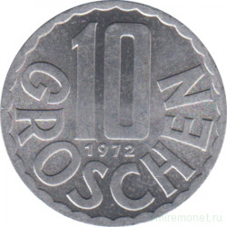 Монета. Австрия. 10 грошей 1972 год.