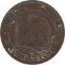 Монета. Франция. 1 сантим 1862 год. А. рев.