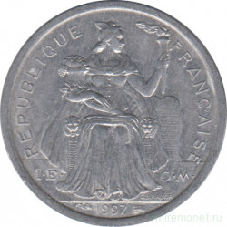Монета. Французская Полинезия. 1 франк 1997 год.