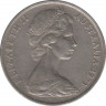 Монета. Австралия. 10 центов 1973 год. ав.
