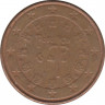 Монета. Португалия. 1 цент 2004 год. ав.