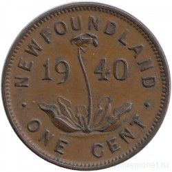 Монета. Ньюфаундленд. 1 цент 1940 год. 