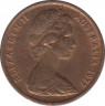 Монета. Австралия. 1 цент 1977 год. ав.