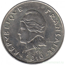 Монета. Французская Полинезия. 10 франков 2010 год.