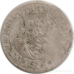 Монета. Польша. Шостак (6 грошей) 1663 год. Ян Казимир Ваза II. Познань.