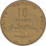 Монета. Джибути. 10 франков 1983 год. ав.