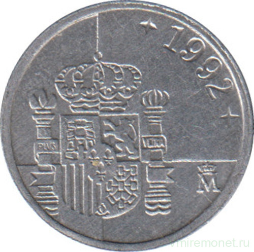 Монета. Испания. 1 песета 1992 год.