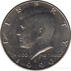 Монета. США. 50 центов 1990 год. Монетный двор D.