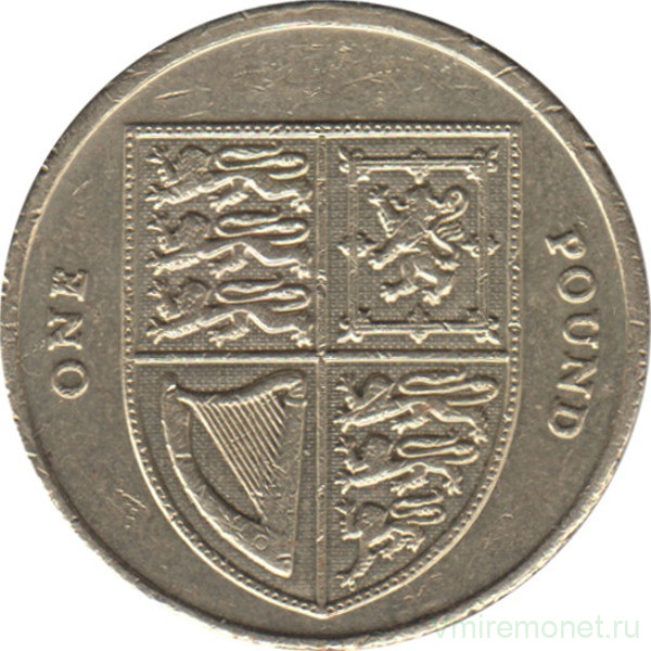 Монета. Великобритания. 1 фунт 2010 год.