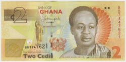Банкнота. Гана. 2 седи 2013 год.