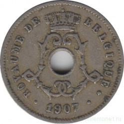 Монета. Бельгия. 5 сантимов 1907 год. BELGIQUE.
