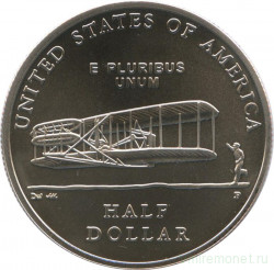 Монета. США. 50 центов 2003 год. 100 лет первому полёту. Монетный двор P.